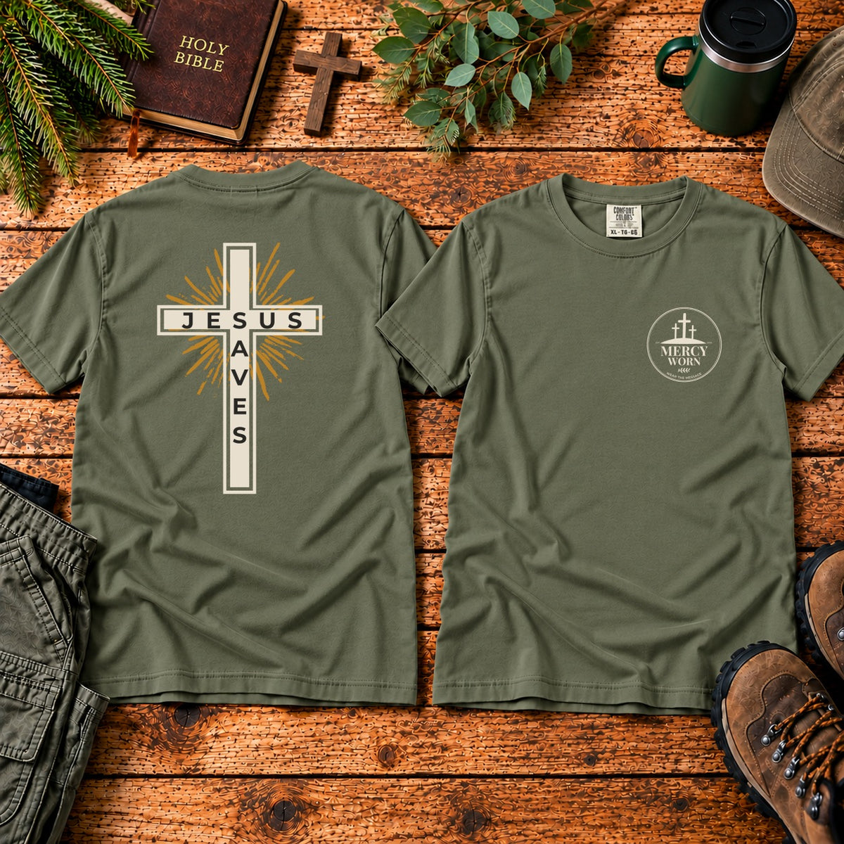Jesus Saves Vintage Cross